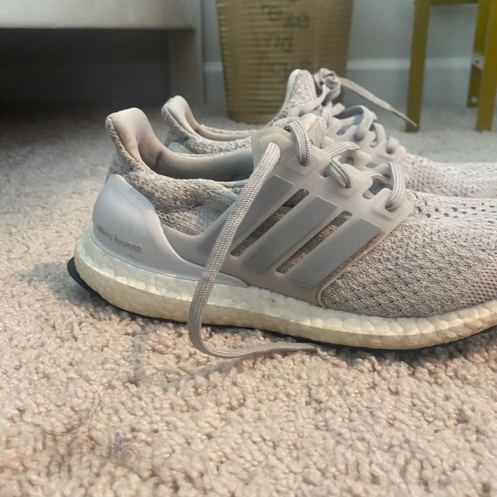 Adidas Cream Athletic Shoes